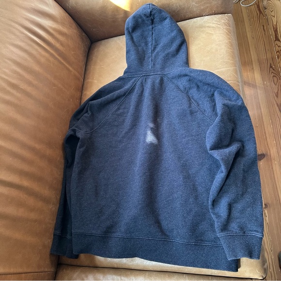 Naadam cotton cashmere hoodie sweatshirt in navy blue cozy luxe layer lounge - Picture 10 of 13